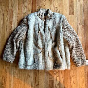 Vintage Fur + Sweater Jacket